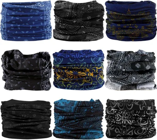 Miniatura 24 de VANCROWN - Diadema, bufanda, cinta para la cabeza, cubrebocas, bandana, para mujeres y hombres