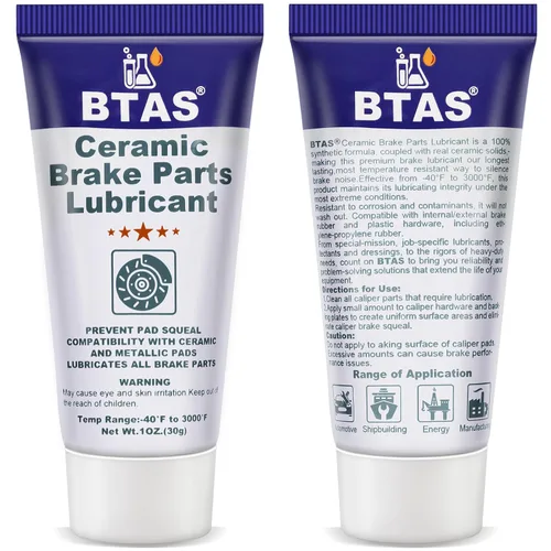 Miniatura 9 de BTAS Grasa de pinza de freno para lubricante de freno de disco, lubricante de pasador de pinza, grasa de cerámica sintética de silicona de alta