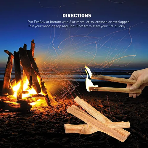 Miniatura 4 de EasyGoProducts Eco-Stix Fatwood Astillas Encendedor de Fuego Palitos de Leña 100% Orgánico Iniciador de Fuego para Estufas de Leña, Chimeneas, 02