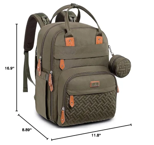 Miniatura 9 de BabbleRoo - Mochila para pañales - Bolso de viaje con artículos esenciales para bebés - Mochila multifunción resistente al agua, bolso de viaje