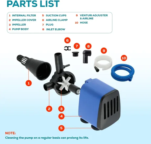 Miniatura 3 de Aqua Dream Bomba de acuario y filtro de tanque de peces, bomba de agua sumergible 3 en 1, oxigenación de circulación silenciosa, 15 W, 800 L/H