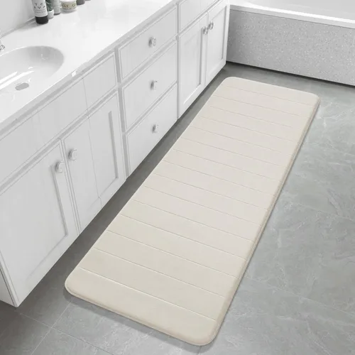 Miniatura 51 de Yimobra Tapete de baño de espuma viscoelástica, súper suave, absorbente, antideslizante, de secado rápido, lavable a máquina, tapete para bañera