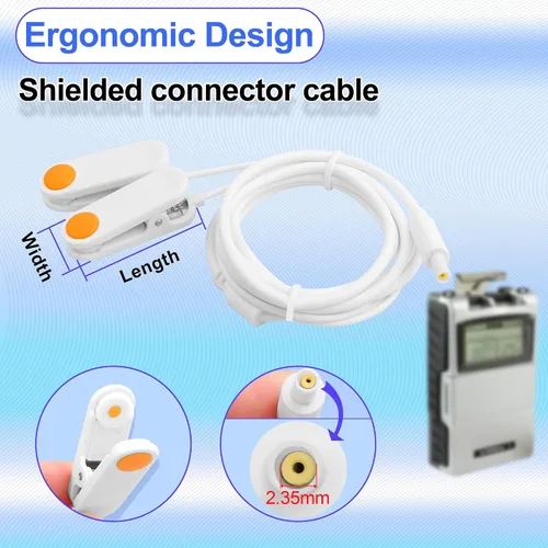 Miniatura 8 de TaVNS - Adaptador de clip para oído de máxima comodidad y señal estable. Experimenta una conductividad superior con punta de esponja conductora y un