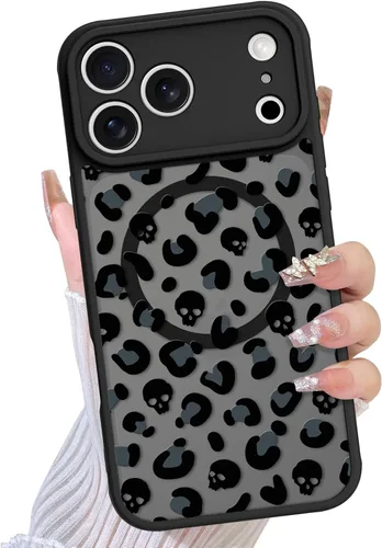 Miniatura 30 de TEAUGHT Compatible con iPhone 11 Funda con patrón lindo estampado de leopardo negro guepardo + protector de pantalla a prueba de golpes, funda