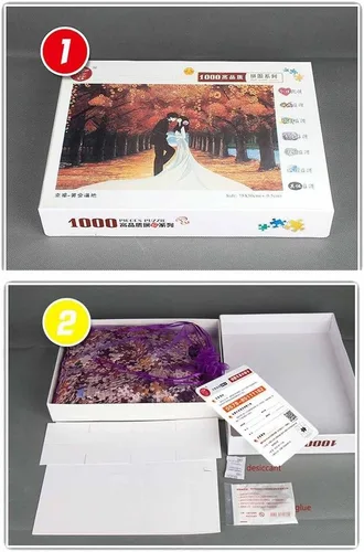 Miniatura 2 de Intellectiv Games - Rompecabezas fotomosaico, madera de tilo en una caja, 1000 piezas, 29.5 x 19.6 pulgadas, pinturas famosas, mural, decoración