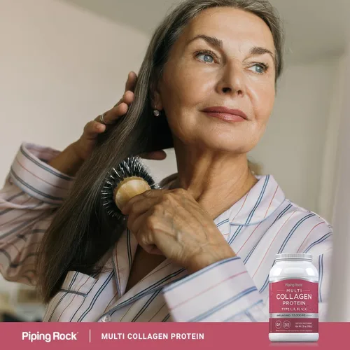 Miniatura 6 de Piping Rock Proteína en polvo multicolágeno 32 oz Suplemento para mujeres y hombres Tipos I, II, III, V, X Sin sabor Sin OMG, sin gluten
