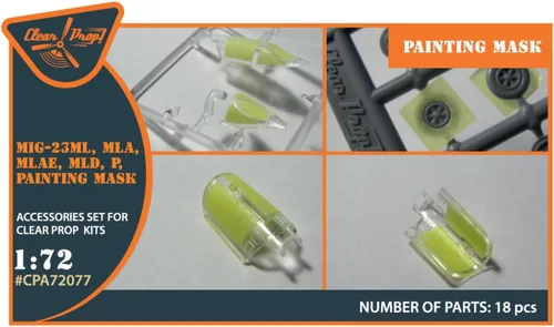 Miniatura 2 de CLEAR PROP CPA72077 1/72 MiG-23ML, MLD, P, MLAE PE fijado para kits de CP