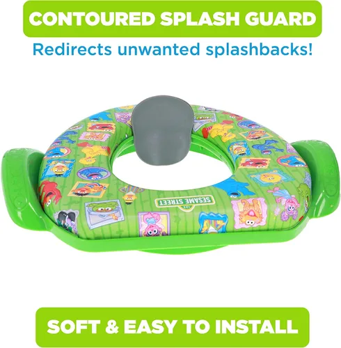 Miniatura 5 de Sesame Street "Framed Friends" - Asiento suave para ir al baño y asiento de entrenamiento para ir al baño, cojín suave, entrenamiento para ir al