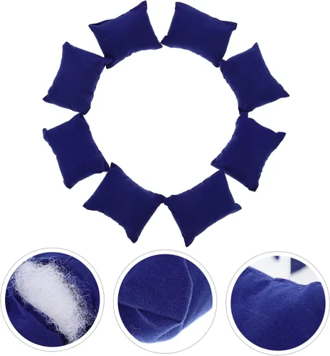 Miniatura 7 de Holibanna 80 piezas de brazaletes de almohada para reloj, pulseras caja de reloj de almohada, cojín de espuma, collar de cadena negra, aretes