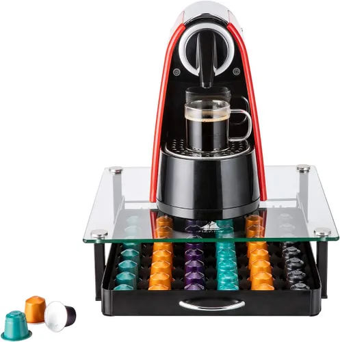 Miniatura 5 de Flagship Cajón para cápsulas Nespresso, soporte para cápsulas original, cajón de cristal (42 cápsulas originales)