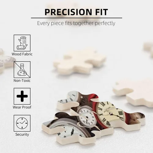 Miniatura 7 de Rompecabezas de 1000 piezas para adultos Pinturas famosas Relojes despertadores Formación contador de tiempo de madera ecológico Único 29.5'' x