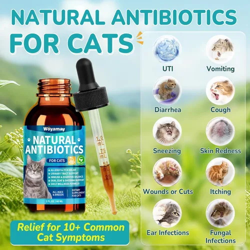 Miniatura 2 de Woyamay Antibióticos para Gatos, Antibiótico Natural para Alivio de Alergia, Salud del Tracto Urinario, Alivio de la Picazón y Cuidado
