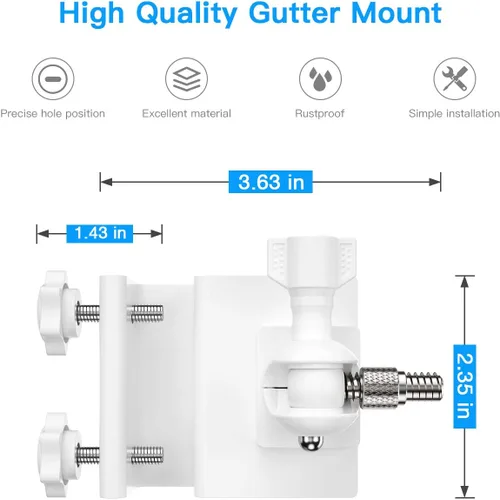 Miniatura 7 de HOLACA Soporte de canalón para Arlo Pro 4 eufyCam 2C Pro E y 2 E20 E40 L20, Arlo Essential, Arlo Pro 2, Arlo Pro 3, Wyze Cam al aire libre, Arlo GO