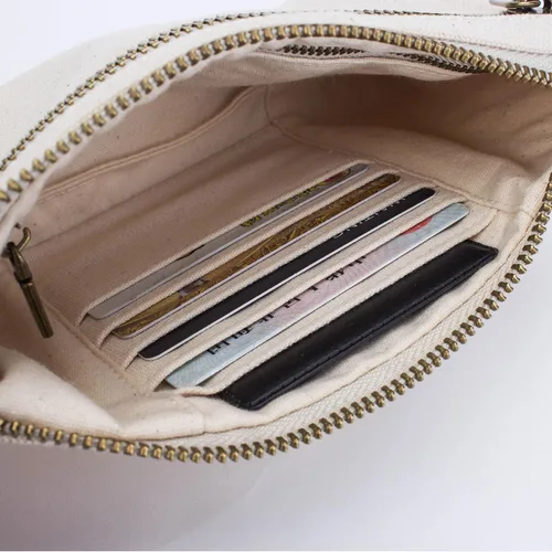 Miniatura 9 de Bolsa de nailon para pulseras de maquillaje, bolsa de pulseras impermeables con bolsillo con cremallera, bolsa para tarjetas de crédito