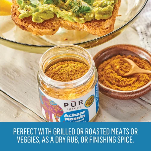 Miniatura 6 de PUR Spices Achaar Masala I Indian Pickling Spice I Mezcla de condimentos salados multiusos y frote hecho con chiles e hinojo Perfecto para asar