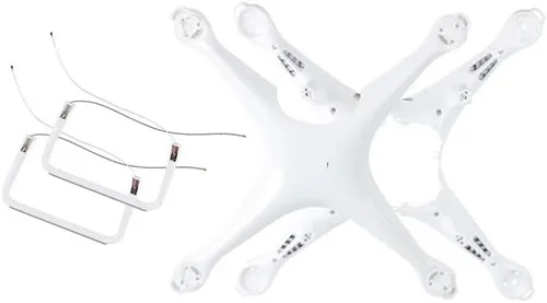 Phantom 4 Pro/Adv, carcasa superior inferior para D-JI Phontom 4 Professinal Drone piezas de repuesto (color : 1 juego completo)