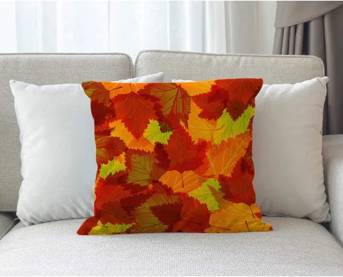 Miniatura 2 de Moslion Fundas de almohada de hojas de arce, funda de almohada de otoño con hojas de arce, 18 x 18 pulgadas, lona de algodón y lino, funda