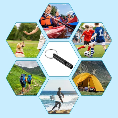 Miniatura 5 de PATIKIL Silbatos de emergencia, silbato de seguridad con llavero de sonido fuerte, silbato de supervivencia al aire libre para acampar y cazar