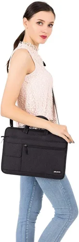 Miniatura 2 de MOSISO Bolsa de hombro para laptop compatible con MacBook Air/Pro, 13-13.3 pulgadas, portátil de 14 pulgadas, 2023-2021 A2779 M2 A2442 M1, funda