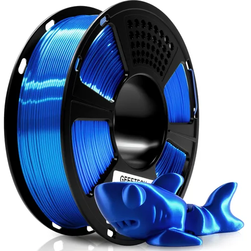 Miniatura 52 de GEEETECH Filamento PLA de color dorado sedoso de 0.069 libras, filamento de seda brillante para impresora 3D, carrete de 2.2 libras, precisión