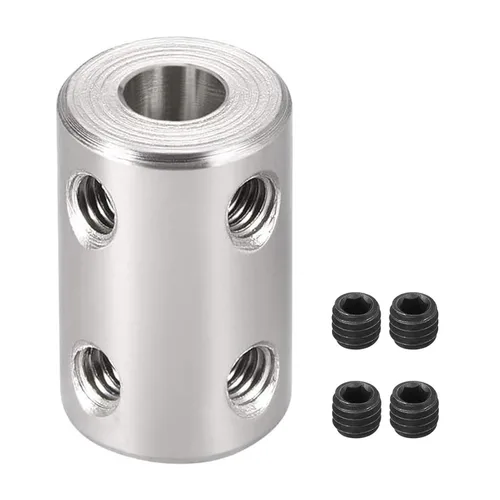 Miniatura 9 de TA-VIGOR Tornillo de acoplamiento de eje de 0.197 in a 0.197 in, D14 mm x L22 mm de diámetro de acero inoxidable rígido acoplador de eje conector