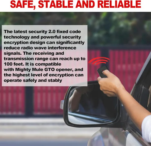 Miniatura 6 de Kingdder 4 unidades de control remoto de apertura de puerta compatible con Mighty Mule RB741 Control remoto de puerta compatible con GTO RB741/FM135