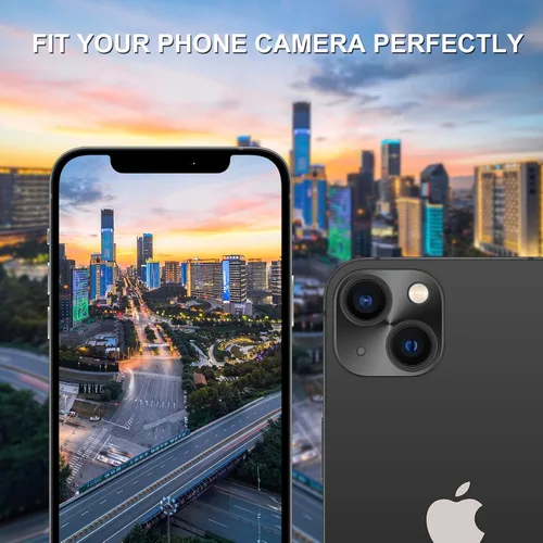 Miniatura 5 de Protector de lente de cámara para iPhone, [2 unidades] Funda protectora de aleación de aluminio premium para lente de cámara trasera