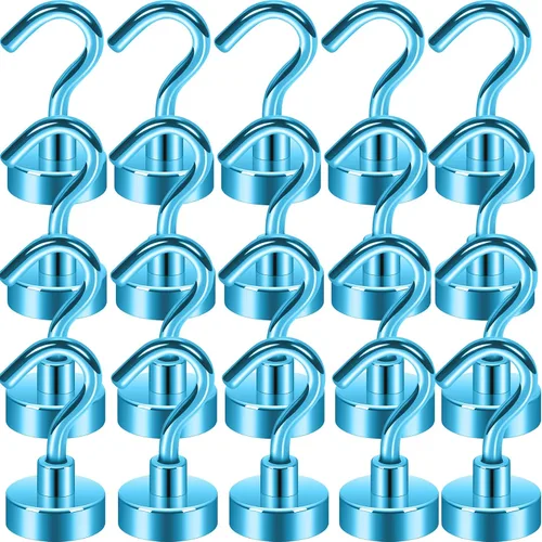 Miniatura 21 de Neosmuk Ganchos magnéticos, esenciales para cruceros, más de 32 libras, ganchos magnéticos resistentes para cabinas de cruceros, refrigerador