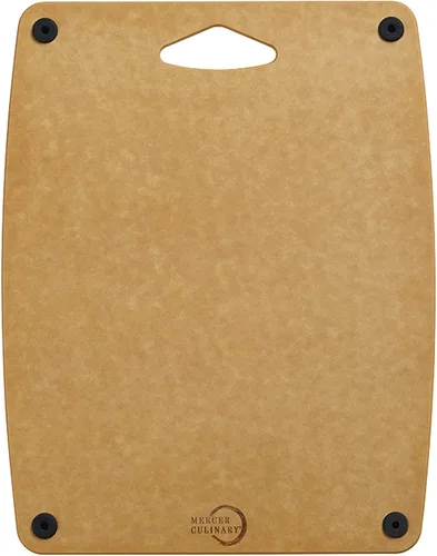 Miniatura 19 de Mercer Culinary Tabla de cortar compuesta de 14 9/16" x 10 13/16", con pies antideslizantes y ranura para jugo, mediana Marrón con patas