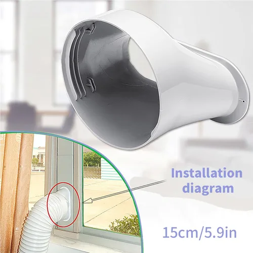 Miniatura 5 de Kit de accesorios de aire acondicionado portátil - Manguera de escape universal, placa de sellado de ventana y juego de adaptadores para conexiones