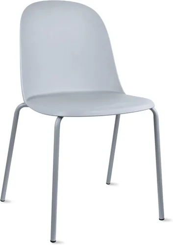 Miniatura 11 de 2xhome Silla de comedor moderna apilable sin brazos Asiento de plástico con patas de metal Uso en interiores o exteriores Patio de cocina
