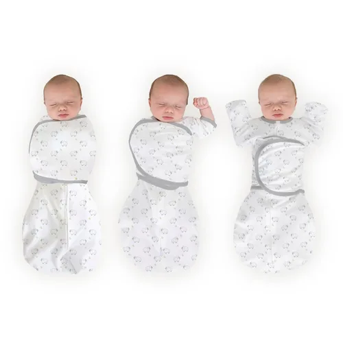 Miniatura 11 de SwaddleDesigns Saco de Envolver Omni de 6 Vías con Brazos Arriba para Recién Nacido, Más Opciones para Calmar el Reflejo de Moro, Mejora el Sueño