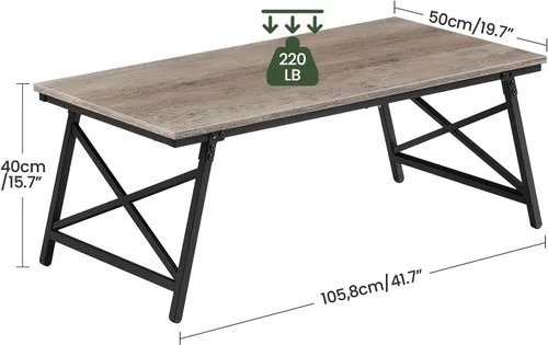 Miniatura 3 de CHOEZON Mesa auxiliar plegable de 41.3 pulgadas con hebillas de seguridad, mesa de centro baja, mesa de piso portátil, para sentarse en el suelo