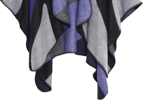 Miniatura 210 de Urban CoCo Poncho de colores para mujer, chal con frente abierto, color en bloques