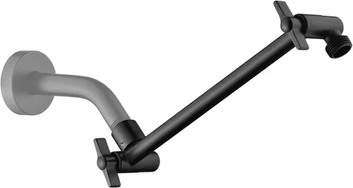 Miniatura 13 de BRIGHT SHOWERS Extensor de brazo de ducha de latón para lluvia y cabezal de ducha de mano, brazo de extensión universal de 14 pulgadas, altura