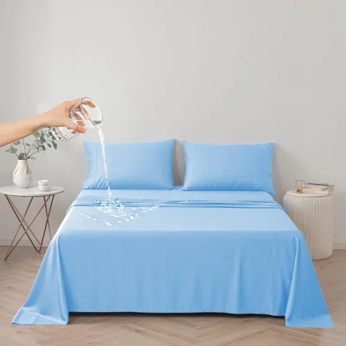 Miniatura 8 de Funda de cama impermeable para perros y gatos, resistente al pelo de las mascotas, funda protectora para cama con tela fina 100% impermeable