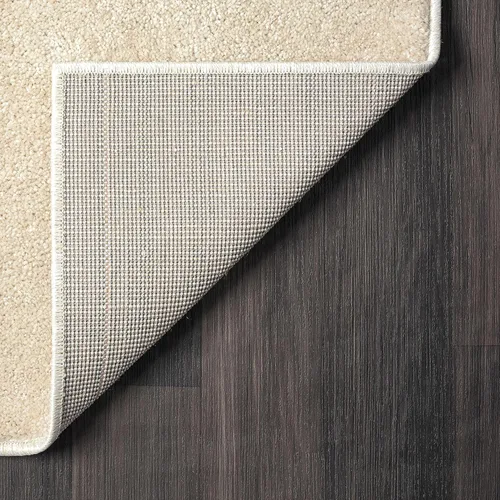 Miniatura 6 de Abani Nuevo Collection - Alfombra de área, diseño moderno de piel sintética, color marfil/beige, 4 x 6 pies, fácil de limpiar, duradera para niños