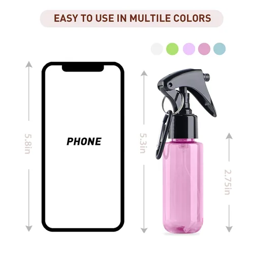 Miniatura 8 de TANSHINE Botella de spray pequeña de 1.7 fl oz, botellas de espray de agua de tamaño de viaje, botella de spray portátil desinfectante de manos