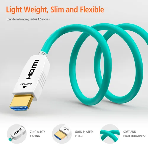 Miniatura 6 de RUIPRO Cable HDMI de fibra óptica 8K de 20 pies 48Gbps 8K60Hz 4K120Hz HDR dinámico eARC HDCP2.2/2.3 para RTX4080/4090/3080/3090, Xbox S/X, PS5/4