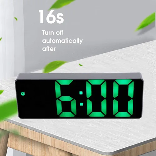 Miniatura 2 de GLOGLOW Reloj electrónico, Multifuncional Número LED Pantalla Reloj Batería USB Doble Uso Digital Reloj Digital Mesa Rectangular Reloj Digital