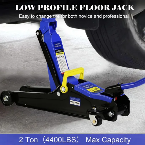 Miniatura 3 de Gato de piso, gato hidráulico profesional de piso resistente, gato de piso de perfil bajo, gato de piso de carreras de acero con bomba de elevación