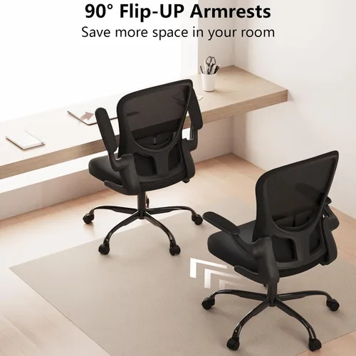 Miniatura 3 de Silla de oficina ergonómica, cómoda silla giratoria para oficina en casa, silla de escritorio de malla transpirable, silla de computadora de apoyo