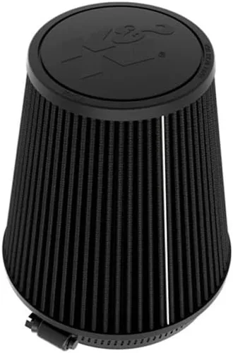 K&N Filtro de aire universal con abrazadera Dryflow de por vida: sintético seco, lavable, sin aceite: Diámetro de la brida: 5 pulgadas, altura del