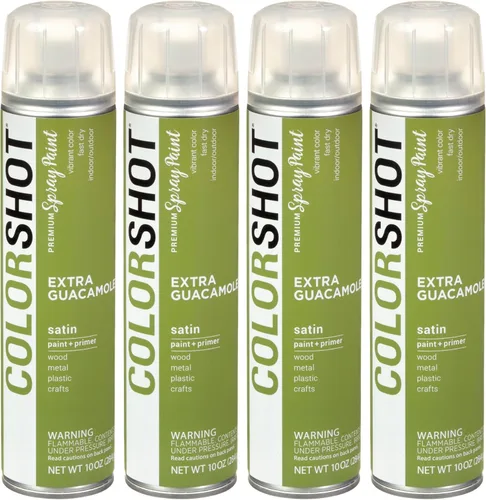 Miniatura 49 de COLORSHOT Pintura en aerosol brillante, aromaterapia (lavanda) 10 onzas, paquete de 4, pintura acrílica de secado rápido, uso en interiores