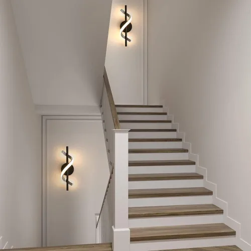 Miniatura 7 de Juego de 2 apliques de pared modernos con cable de 9 W, lámparas de pared LED de aluminio para dormitorio, sala de estar, pasillo, hotel