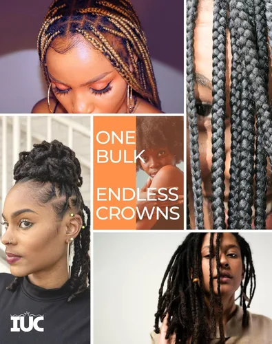 Miniatura 5 de IUC Afro Kinkys - Paquete de cabello humano a granel (12 pulgadas, 1.76 onzas, rubio, #613) 4C afro rizado 100% cabello humano, ideal para trenzar