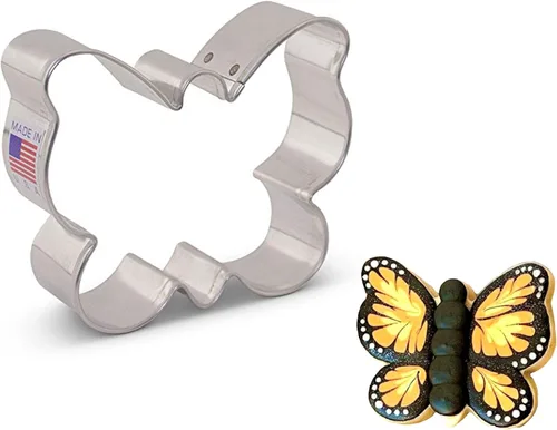 Miniatura 3 de Pequeño cortador de galletas de mariposa/polilla, 3 pulgadas, fabricado en Estados Unidos por Ann Clark