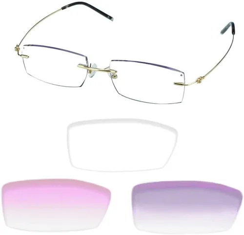 Miniatura 15 de VisionGlobal Lentes de lectura con bloqueo de luz azul sin montura con lente personalizada que reducen la fatiga ocular con diamantes elegantes