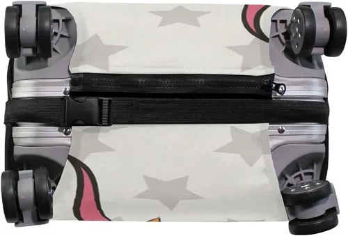 Miniatura 3 de Funda protectora elástica para equipaje de viaje, diseño de unicornio de dibujos animados, estrellas para equipaje de 18 a 20 pulgadas