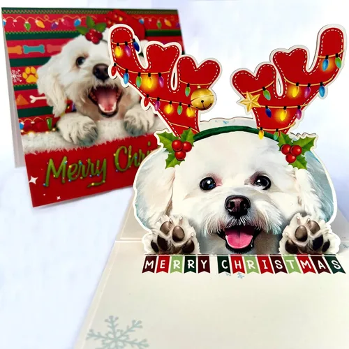 Miniatura 6 de Tarjeta de cumpleaños de perro Beagle 3D emergente – Felicitación de feliz cumpleaños para los amantes de los perros – Tarjeta desplegable
